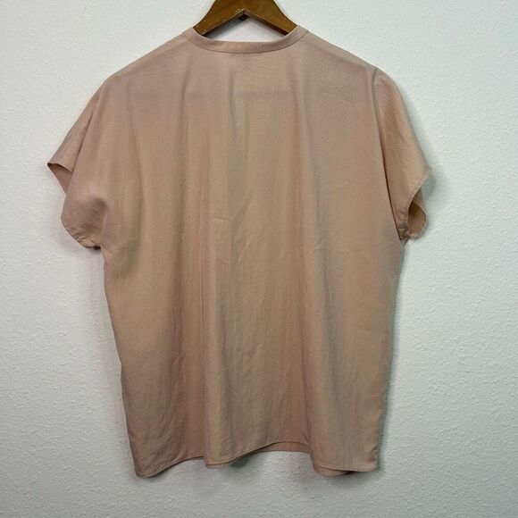 Eileen Fisher Light Pink Short Sleeve Tencel Popover Top Size Small - Picture 8 of 13